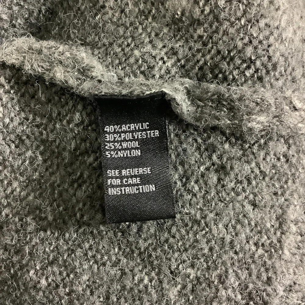 Cliche’ Pom Pom Gray Marled-Knit Wool Sweater 185